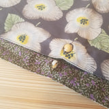 【みすゞうたさん空色の花グレイ】お弁当袋になっちゃう!!ランチクロス【四角形】