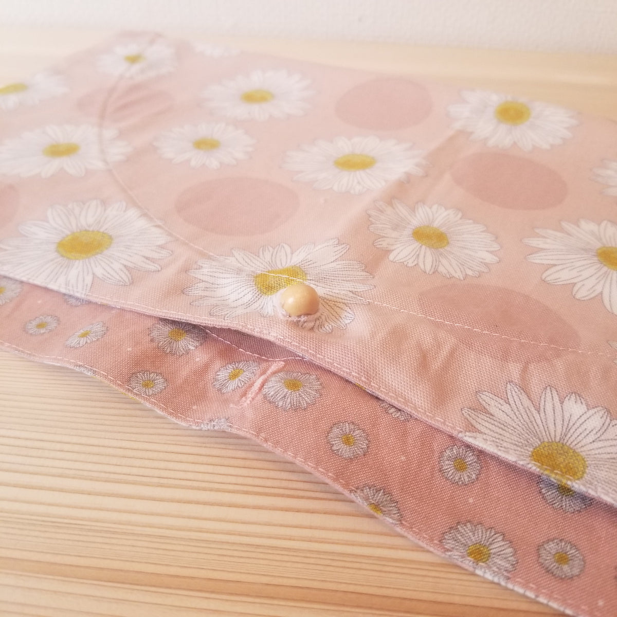 ピンクマーガレット】お弁当袋になっちゃう！！ランチクロス【四角形