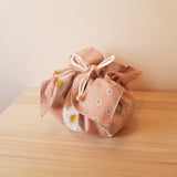 【ピンクマーガレット】お弁当袋になっちゃう!!ランチクロス【四角形】