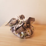 【みすゞうたさん空色の花グレイ】お弁当袋になっちゃう!!ランチクロス【四角形】