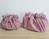 【シャンブレイ(レッド)柄】お弁当袋になっちゃう!!ランチクロス【丸形】