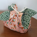 お弁当袋になっちゃう!!ランチクロス☆ 柴犬柄 ピンク 和柄 巾着