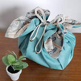 【旅 エメラルド】お弁当袋になっちゃう!!ランチクロス【四角形】