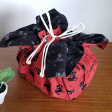 お弁当袋になっちゃう!!ランチクロス☆黒猫 巾着表