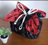 お弁当袋になっちゃう!!ランチクロス☆黒猫 巾着裏