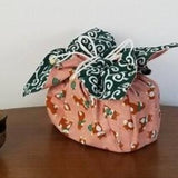 ■ 柴犬ピンク【四角】 お弁当袋になっちゃう!!ランチクロス☆ 和柄弁当ランチョンマット兼お弁当袋 - Mamanoideakobo