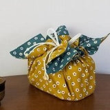 ■ 梅あられ黄青【四角】 お弁当袋になっちゃう!!ランチクロス☆  Japanese bento place mat Ume arare 【square】Bento cloth 'n' bag - Mamanoideakobo