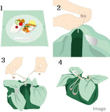 【旅 エメラルド】お弁当袋になっちゃう!!ランチクロス【四角形】