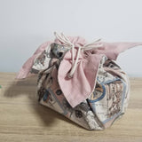 【旅 サーモンピンク】お弁当袋になっちゃう!!ランチクロス【四角形】