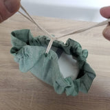 New!!【シャンブレイ柄(グリーン)】お弁当袋になっちゃう!!ランチクロス【丸形】