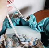 【旅 エメラルド】お弁当袋になっちゃう!!ランチクロス【四角形】