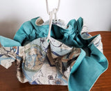 【旅 エメラルド】お弁当袋になっちゃう!!ランチクロス【四角形】