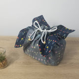 【サクランボグレイ】お弁当袋になっちゃう!!ランチクロス【四角形】