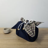 【チェックブラウン柄】お弁当袋になっちゃう!!ランチクロス【四角形】