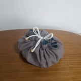 お弁当袋になっちゃう!!ランチクロス【丸形】藍鼠(あいねずみ)