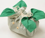 お弁当袋になっちゃう!!ランチクロス☆グリーンドット巾着型表