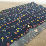 【サクランボグレイ】お弁当袋になっちゃう!!ランチクロス【四角形】