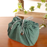 New!!【シャンブレイ柄(グリーン)】お弁当袋になっちゃう!!ランチクロス【丸形】