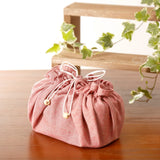 【シャンブレイ(レッド)柄】お弁当袋になっちゃう!!ランチクロス【丸形】