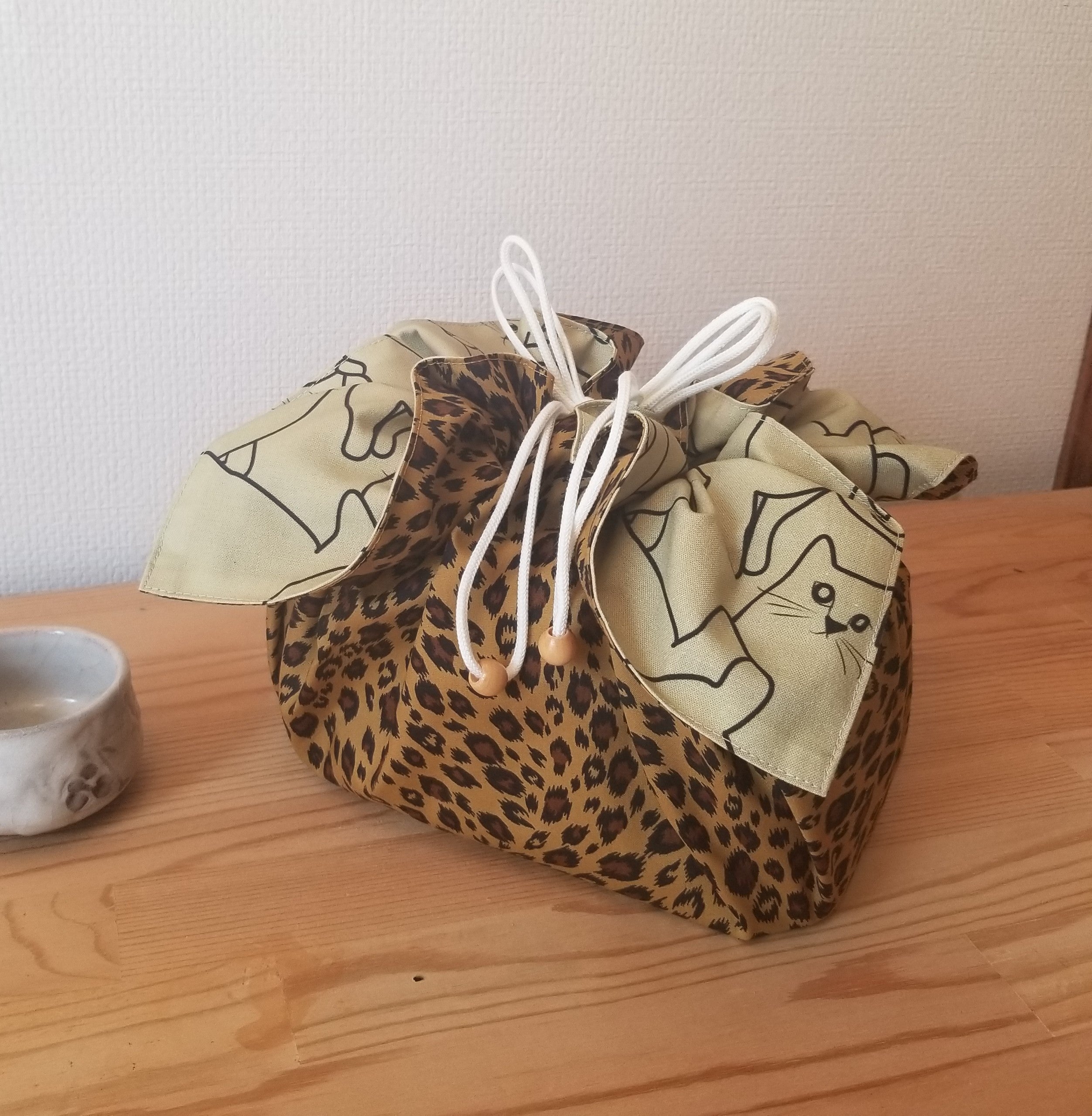 豹の猫】お弁当袋になっちゃう！！ランチクロス【四角形