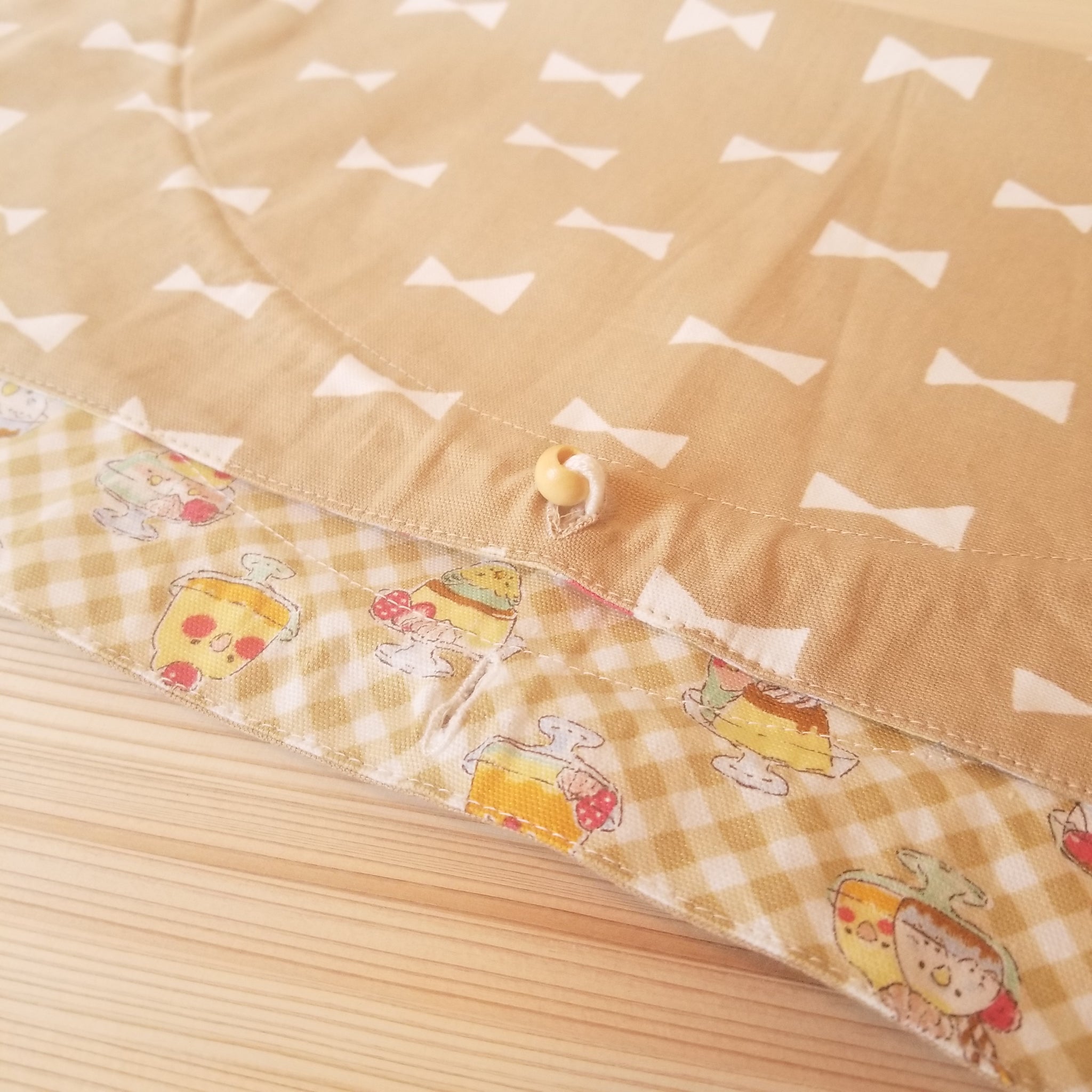 おかめベージュリボン】お弁当袋になっちゃう！！ランチクロス